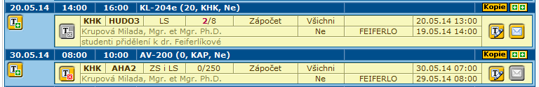 Orientace ve vypsaných termínech Seznam vypsaných termínů je umístěn v portletu Filtr zkouškových termínů. Zde je možné i s jednotlivými termíny pracovat). V první části je umístěn filtr termínů.