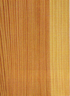 Ukázka příčného řezu Charakteristika dřeva: Dřevo jádrové, běl dosti široká, barvy nažloutlé, jádro červenohnědé až hnědé.