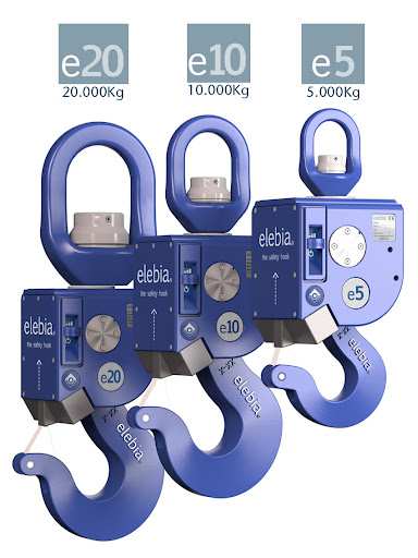 Jeřábový hák s dálkovým ovládáním elebia. Automatický hák elebia, je unikátní jeřábový hák, který umožňuje na dálku a bez manipulace uchytit a uvolnit náklad.