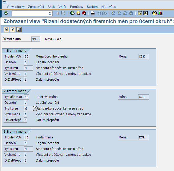 39 Obrázek 3. Zobrazení účetního dokladu ve 3 měnách.