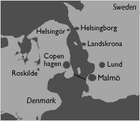 Dánsko - Švédsko: přeshraniční spolupráce Öresund - operační střediska ZZS nemocnice - lůžka