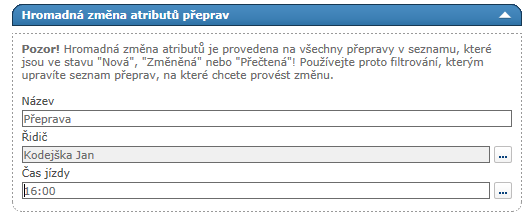 Bod přepravy určíte kdekoliv na mapě dvojitým kliknutím na dané místo. Body přepravy budou ve stejném pořadí jako se zadávaly. Každý bod můžete myší uchopit a posunout.