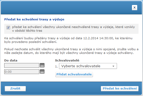 Sekce Nastavení schvalovací procesu (3) obsahuje nastavení schvalovacího procesu, který může administrátor povolit v rámci firmy.