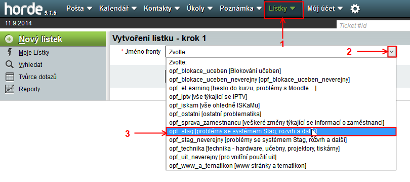 Horde-Lístky Lístky=HelpDesk: Podrobný návod zde: