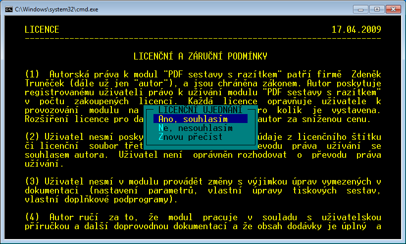 2.2 INSTALACE Z DOS INSTALÁTORU Modul se instaluje z flashdisku, resp. je možné jej instalovat z pevného disku, pokud instalační soubory zkopírujete do instalačního adresáře.