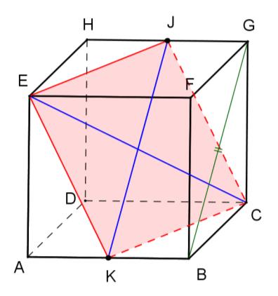 Stereometrie SŠ PRACOVNÍ LIST ŘEŠENÍ Obrázek 5 - Řez rovinou Řez tělesa je na obrázku 2.