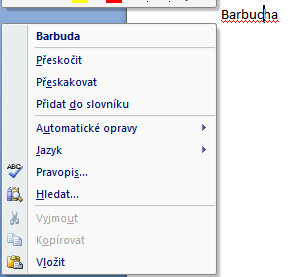 pomocí pravého tlačítka myši =>