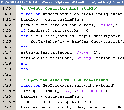 Nástroj pro modální analýzu FPA 3.1. Programovací techniky v Matlabu členěna, a to but podle hodnoty prvního vstupního parametru, nebo, později, podle počtu parametrů.