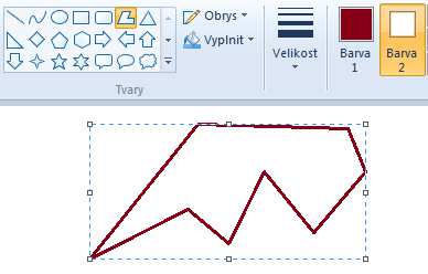 Nástroje pro tvorbu obrázků MNOHOÚHELNÍK Slouží pro kreslení nepravidelných tvarů.