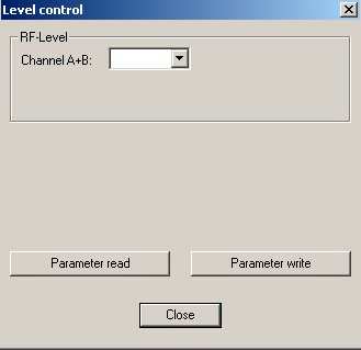 Výstupní úroveň modulu je také možné nastavovat pomocí HE softwaru a to po stisknutí tlačítka level control v sekci parameters of the Plug-in card.