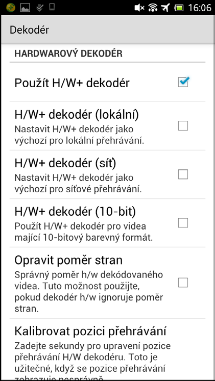 Systém Android APP bude využívat přehrávač videa, který je nastaven jako výchozí pro smart zařízení. Výchozí přehrávač videa se aktivuje, když se dotknete ikonu na soubor videa.