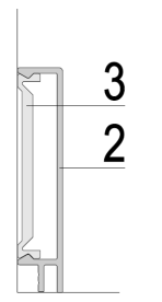 konstrukce: 1) základový profil soklové lišty 2) vrchní profil soklové lišty 3) montážní klip soklové lišty řada X v rovině se stěnou lišty weetey - i systém povrchová úprava 1 povrchová úprava 2