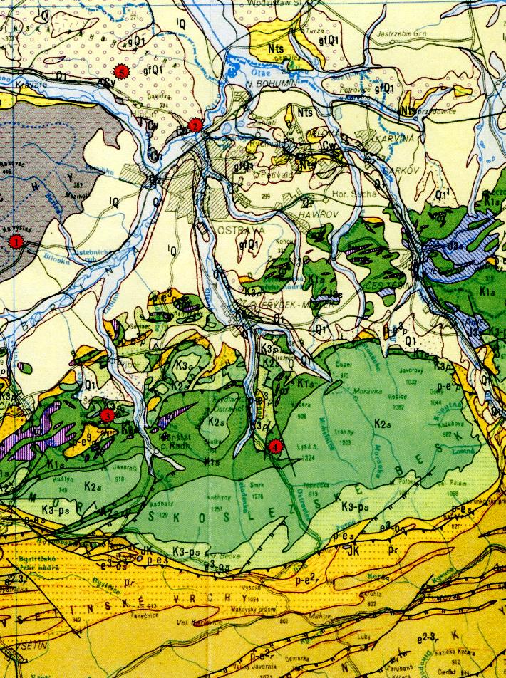 PRACOVNÍ AKTIVITY PRO STŘEDNÍ ŠKOLY Na vybraných geologických lokalitách, které jsou detailně popsány, jsou v