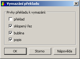 Editace překladů Editace překladů změna parametrů Vybereme vnější hranu otvoru Křížením vybereme otvor a