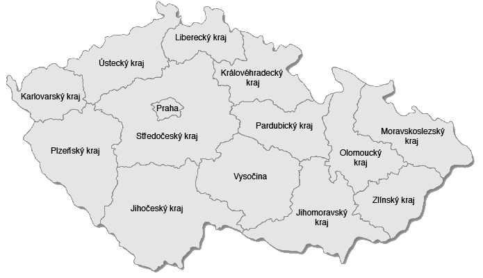 PŘÍLOHA 5: Mapa České republiky a Jihomoravského kraje Obrázek 1 Rozdělení