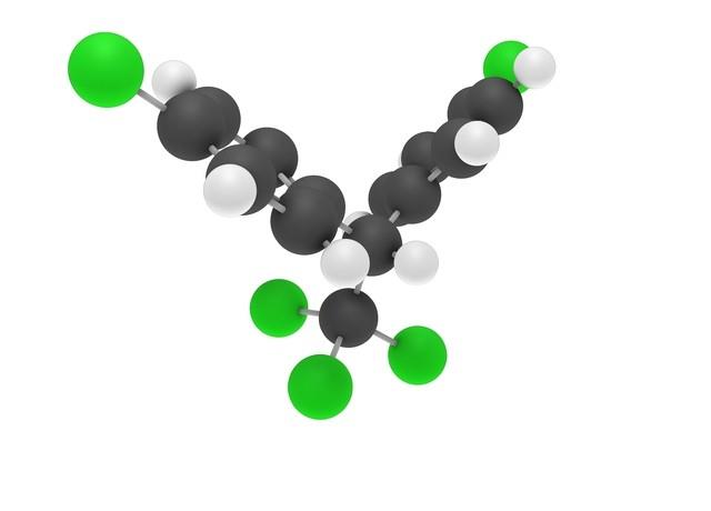 DDT Aromatická halogenskoučenina - 1,1,1-trichlor-2,2-bis(4-chlorfenyl)ethan Nejstarší a nejznámější INSEKTICID!