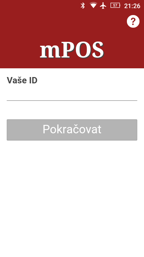 Údaj Terminal ID jednoznačně identifikuje mobilní akceptační místo platebních karet, proto prosím zkontrolujte správnost vyplněného údaje. 7.