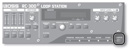 Pedálu [EXP 1] můžete také přiřadit ovládání jiných parametrů, než LOOP FX. Blíže viz to Přiřazení funkce pedálům a externím kontrolerům (Assign) (str. 23).