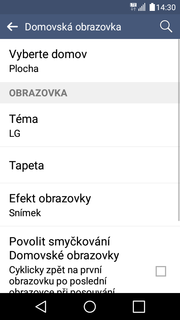 Změna pozadí displeje 1. V menu stisknete ikonu Nastavení. 2.