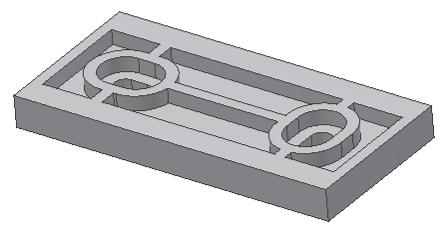 Pro modelování technického dílu v programu Autodesk Inventor byl použit pouze příkaz Vysunout. Pomocí tohoto příkazu byl odřezáván materiál ze základního kvádru materiálu (viz. obr 3.3). Obr. 3.3 Základní kvádr.