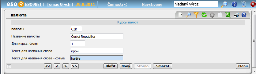 Novinky verze 4.3 NOVINKY Změna práce s datumovými položkami V souvislosti s pronikáním ESO9 na trhy dalších evropských zemí (tj.