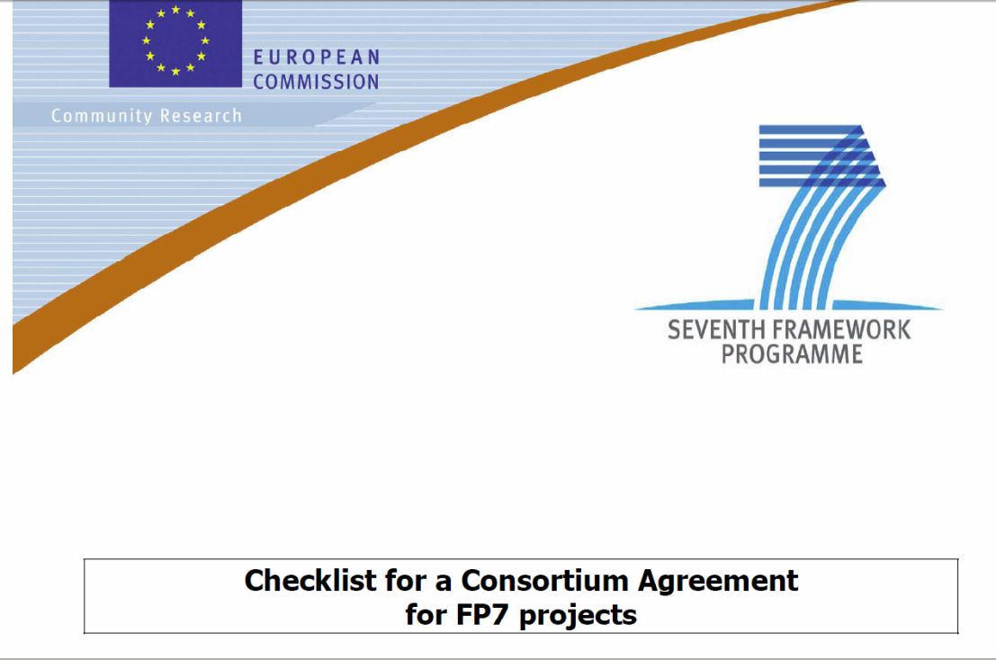 Konsorciální smlouva Komise nezasahuje do znění, pouze nezávazné pokyny Checklist for the Consortium