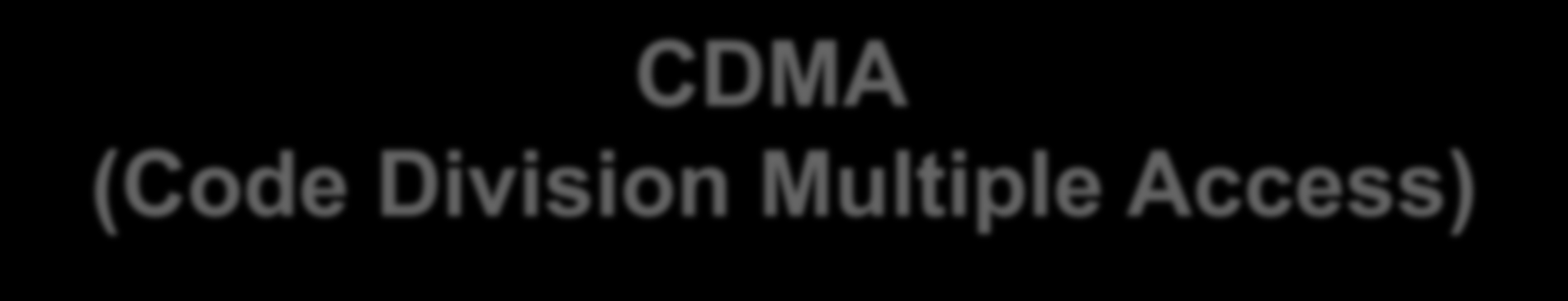 CDMA (Code Division Multiple Access) Jedná se o čistě datovou síť, neumožňuje tedy přenos hlasu. Rychlost připojení záleží na počtu uživatelů připojených do stejného sektoru.