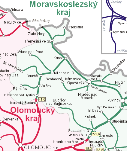 UTB ve Zlíně, Fakulta managementu a ekonomiky 49 Obr. č. 15: Mapa železniční sítě na území MAS Nízký Jeseník. [15] 5.5.2 Silniční doprava Územím MAS Nízký Jeseník neprochází žádná dálnice ani rychlostní silnice.