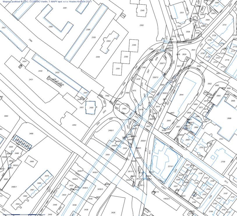 Digitální katastrální a bloková mapa