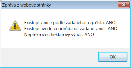 Obrázek 4 Ověření hroznů při výkupu 2.4 Seznam žádostí V menu se zobrazuje seznam žádostí podaných prostřednictvím PF. V současné době je možné takto podávat Oznámení o provedení změny ve vinici. 2.4.1 Oznámení o provedení změny ve vinici Podle zákona 321/2004 Sb.