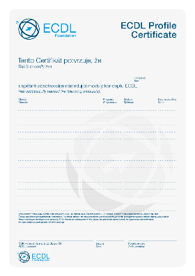 Mezinárodní doklady digitální gramotnosti a kvalifikace Existuje více druhů ECDL certifikátů každý říká o digitálních dovednostech svého