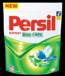 Výrobky Persil Duo-Caps průkopník inovační kompaktace a snadného dávkování Dvojnásobná koncentrace více než 50% zmenšení dávky na jedno praní Lze prát