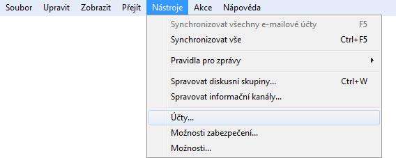 1. Stáhněte a nainstalujte program Microsoft Windows Live Mail. Můžete jej nalézt na internetové adrese: http://download.live.com/wlmail 2. Spusťte program Microsoft Windows Live Mail.