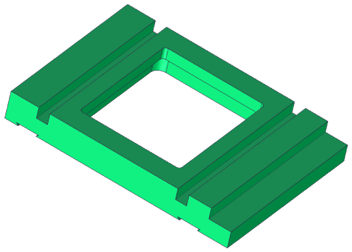 2.1.11 Sbírka_9 Formát souborů: igs, rpt, sldprt, step, stl, x_t, pdf Uvedené soubory příkladů: FRE_1 polotovar 50 x 30 x 11 mm 1. Zarovnání horní plochy nástrčná fréza D40R1 2.