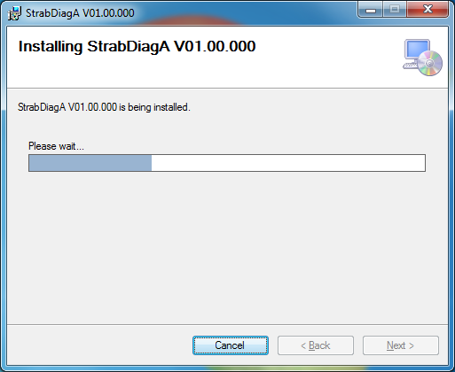 Instalace 1 (A, B, C) - Průběh instalace bude zobrazován na dialogu. Obrázek Instalace 2 A a B - Po dokončení instalace je potřeba tento dialog uzavřít pomocí Close (Zavřít).