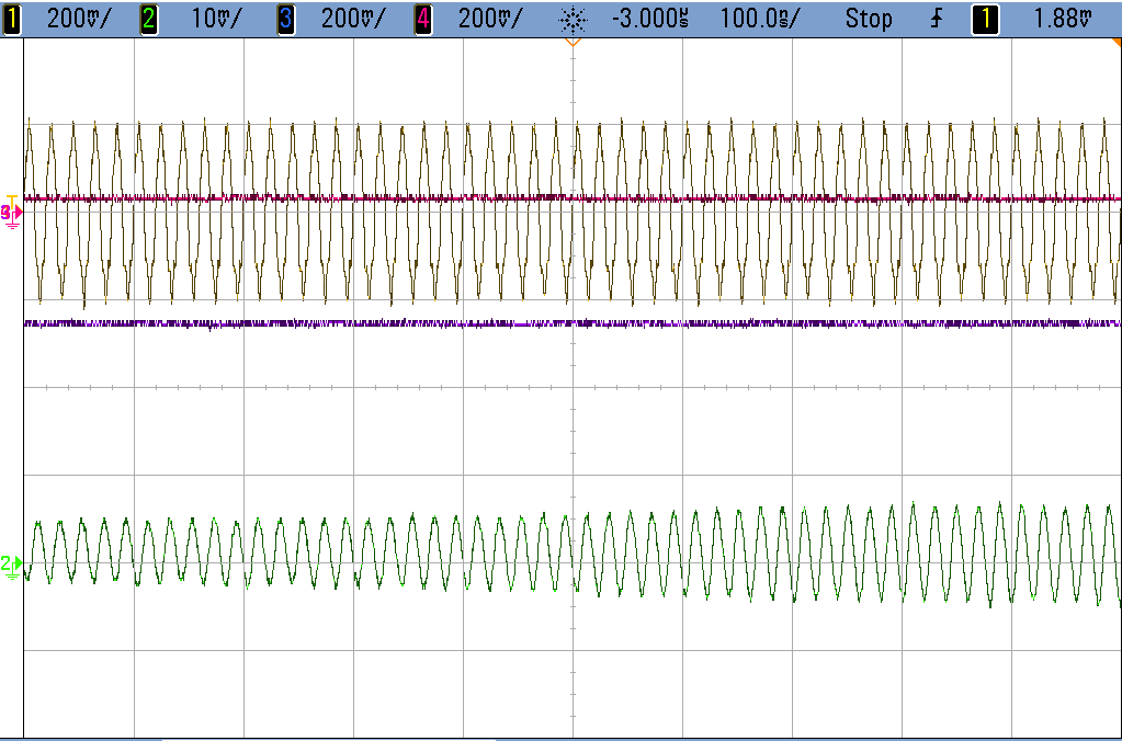 Obr. 6.21 Změna amplitudy a fáze modulace 64-QAM, detail signálu za rádiovou cestou Měření bylo provedeno pro další symbolové rychlosti a počty vzorků na symbol.