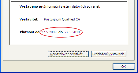 Platnost elektronické značky 69a odst. 8 zák. č. 499/2004 Sb.