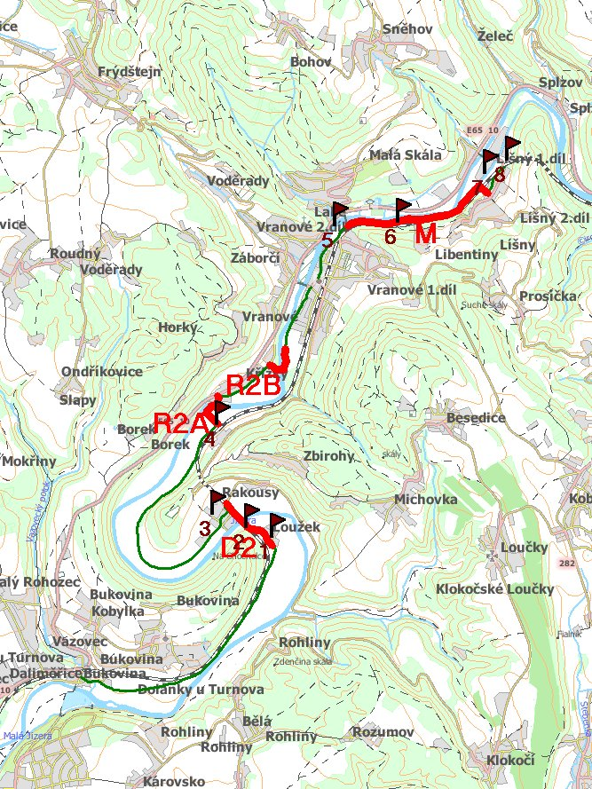 Schematická mapa rozmístění