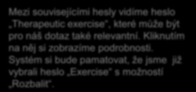 exercise, které může být pro náš dotaz také relevantní.