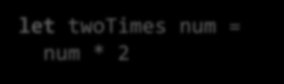 Deklarace hodnot pomocí let» Immutable hodnota se nemění let num = 10 num = 11 Returns false» Type inference typy známé za překladu! let str = "Hello world!