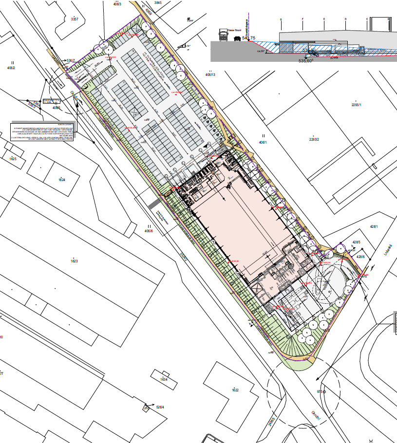 1. etapa - Nové obchodní centrum. - Cca 100 pracovních míst pro Humpolec a okolí. - Spolupráce s městem při vybudování cyklotrasy.