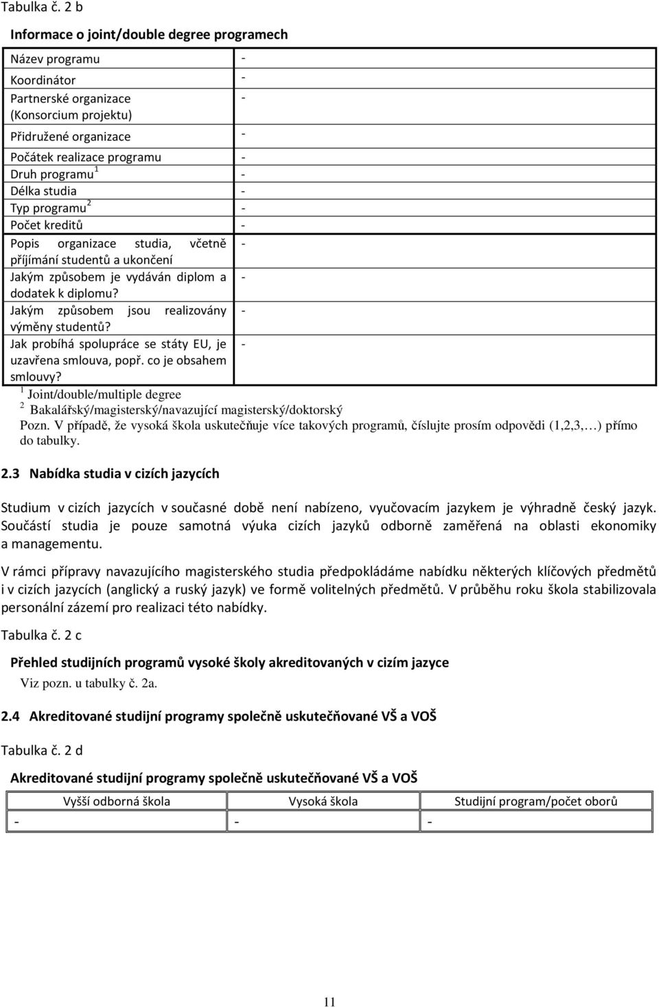 Délka studia - Typ programu 2 - Počet kreditů - Popis organizace studia, včetně - příjímání studentů a ukončení Jakým způsobem je vydáván diplom a - dodatek k diplomu?