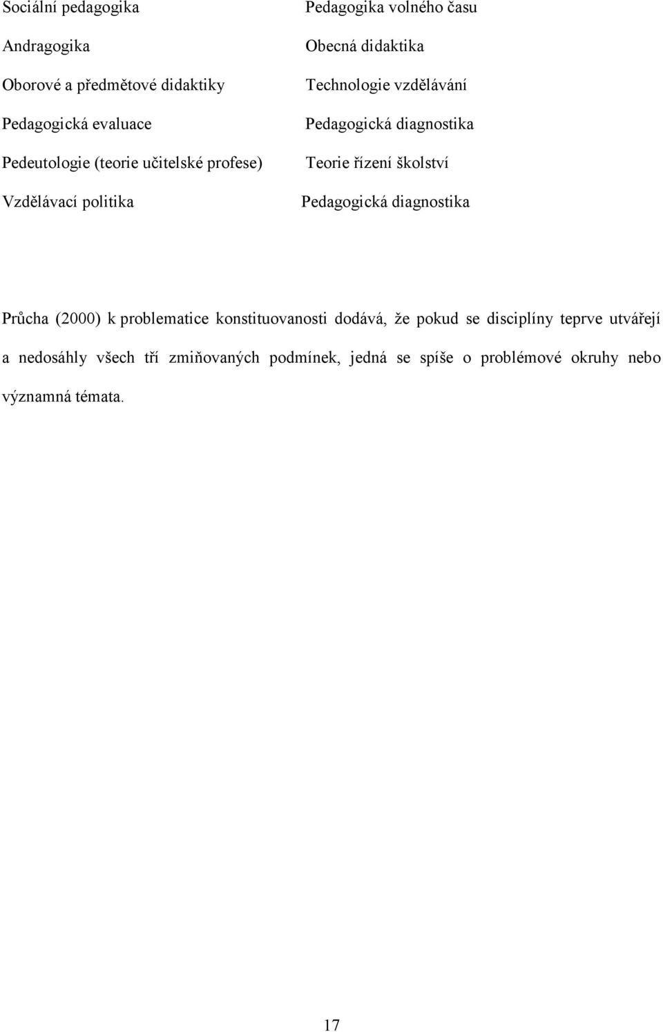 Teorie řízení školství Pedagogická diagnostika Průcha (2000) k problematice konstituovanosti dodává, že pokud se