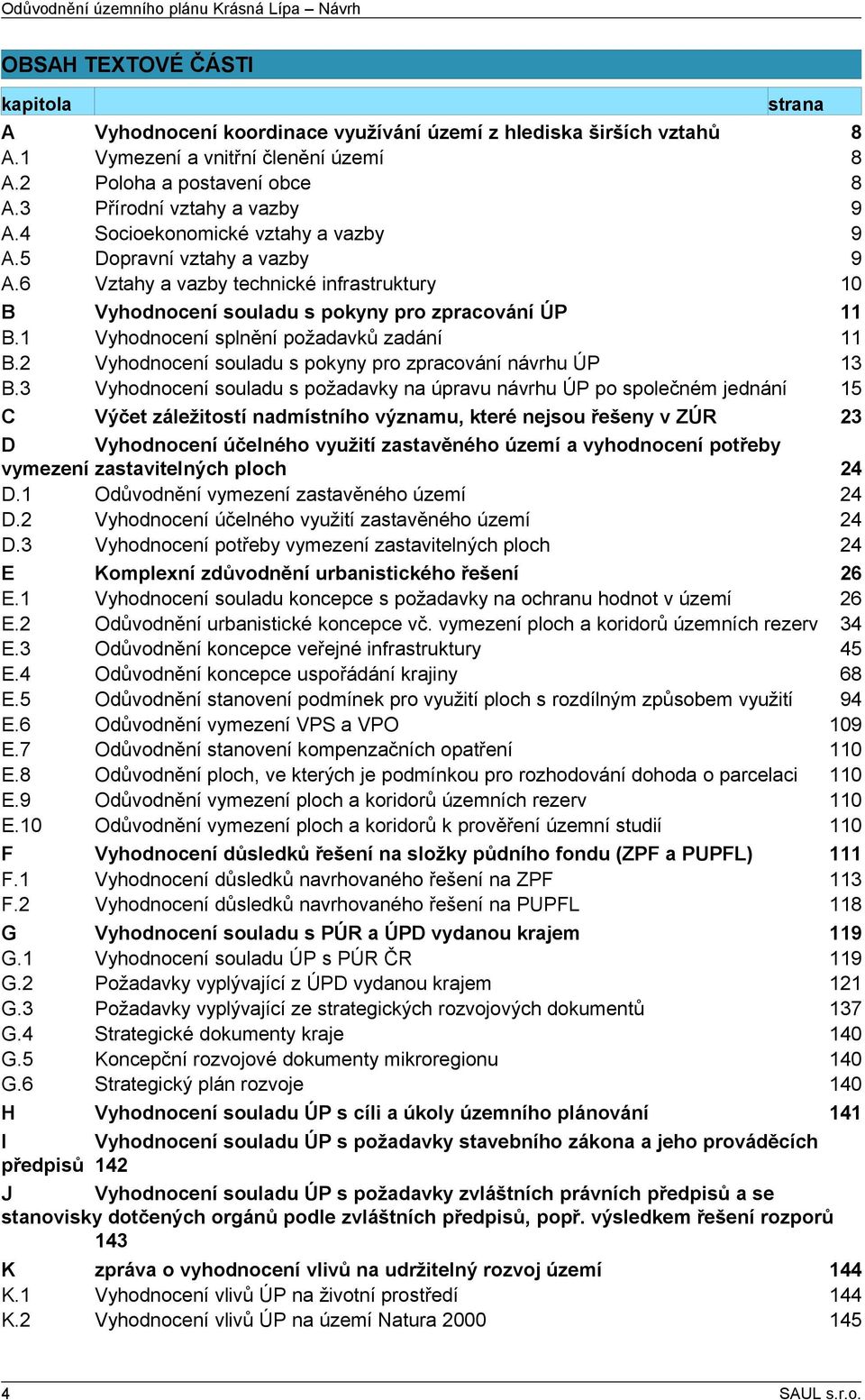 6 Vztahy a vazby technické infrastruktury B Vyhodnocení souladu s pokyny pro zpracování ÚP B. Vyhodnocení splnění požadavků zadání B.2 Vyhodnocení souladu s pokyny pro zpracování návrhu ÚP B.