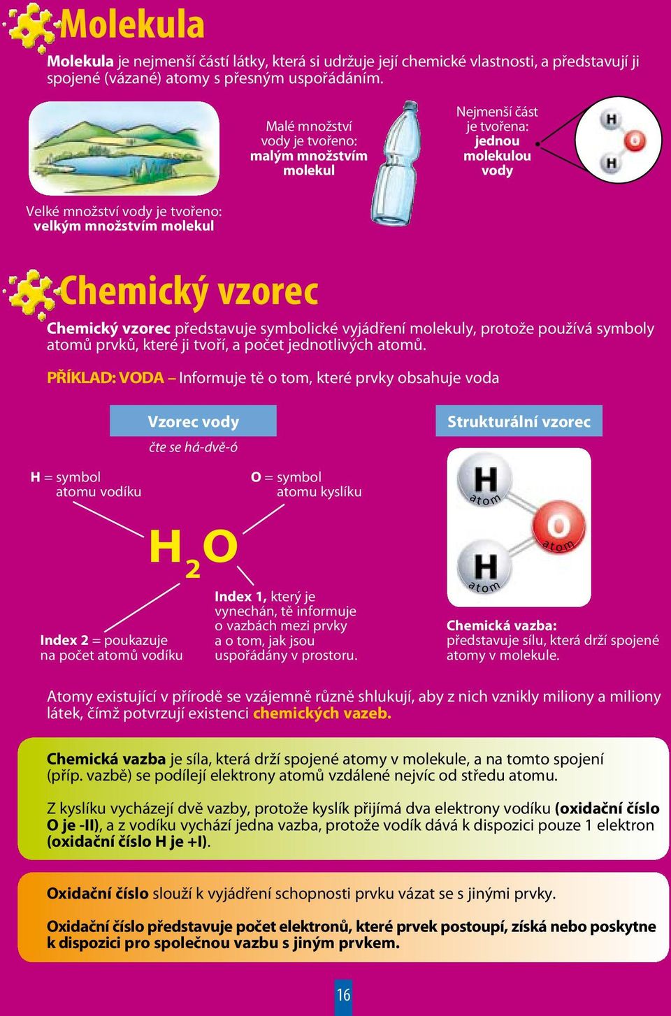 představuje symbolické vyjádření molekuly, protože používá symboly atomů prvků, které ji tvoří, a počet jednotlivých atomů.