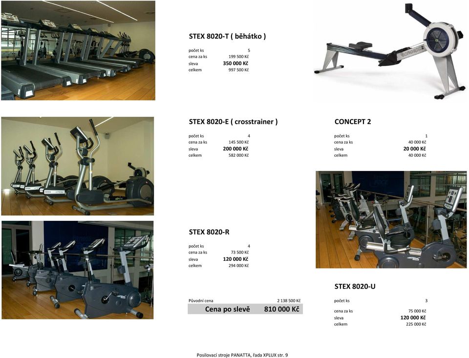 Kč STEX 8020-R počet ks 4 cena za ks 73500 Kč sleva 120000 Kč celkem 294000 Kč STEX 8020-U Původní cena 2 138 500 Kč počet ks