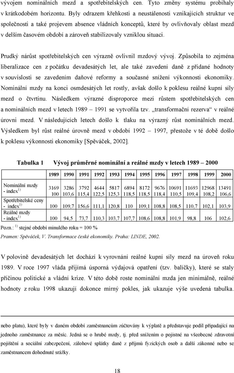 vzniklou situaci. Prudký nárůst spotřebitelských cen výrazně ovlivnil mzdový vývoj.