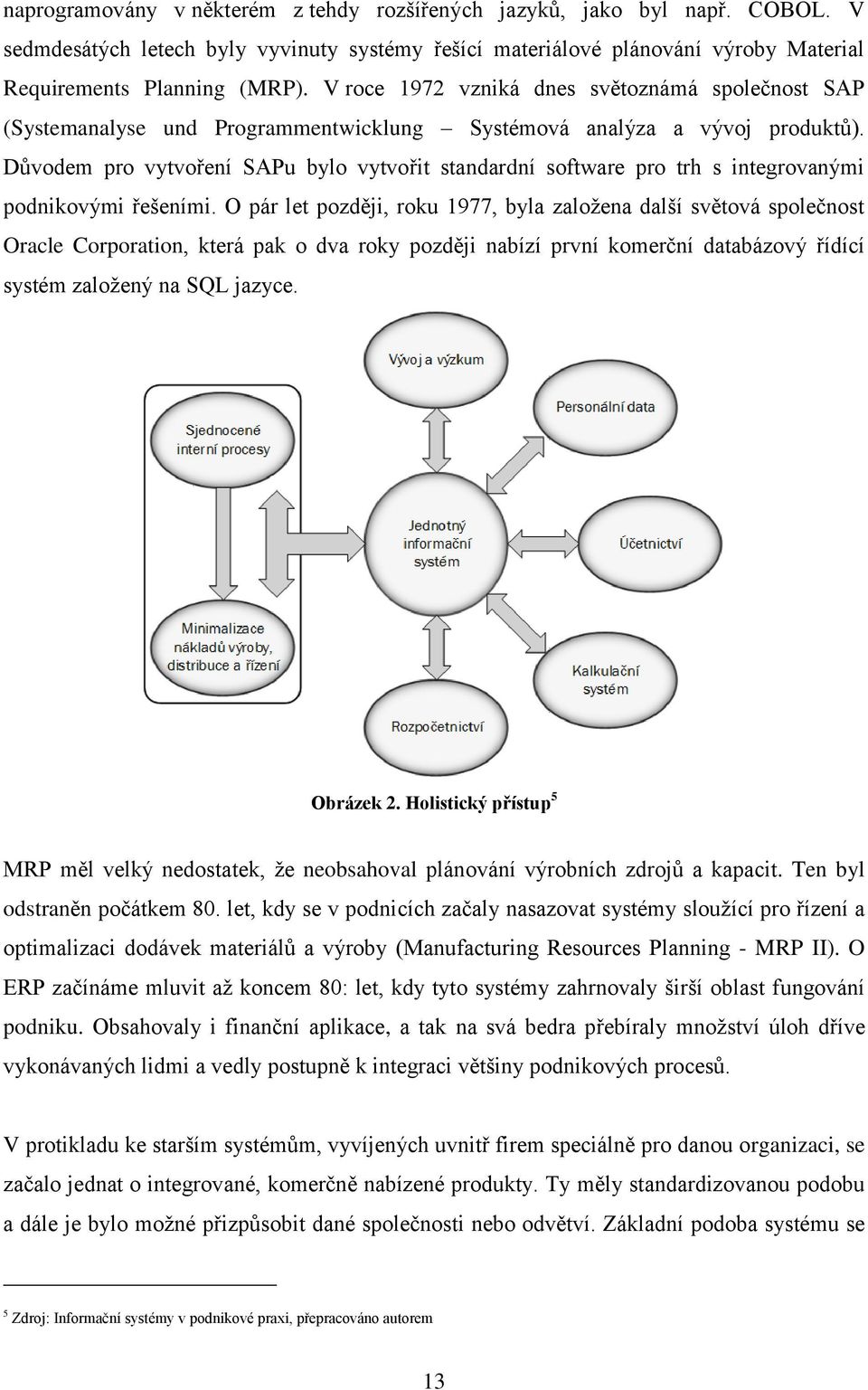 Důvodem pro vytvoření SAPu bylo vytvořit standardní software pro trh s integrovanými podnikovými řešeními.