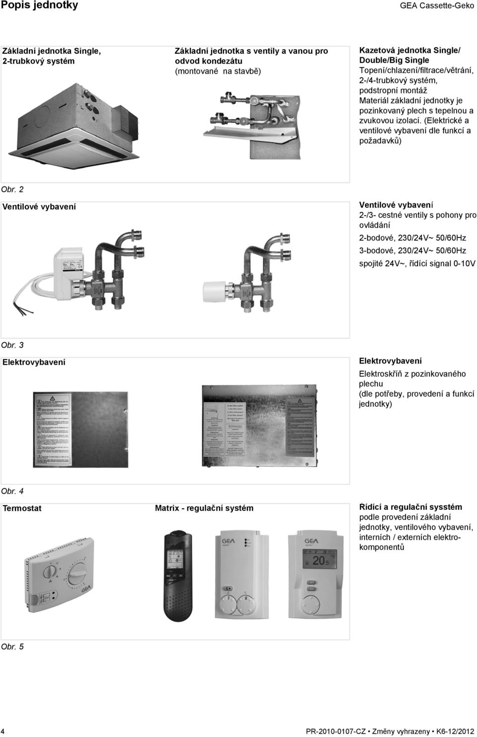 (Elektrické a ventilové vybavení dle funkcí a požadavků) Obr.