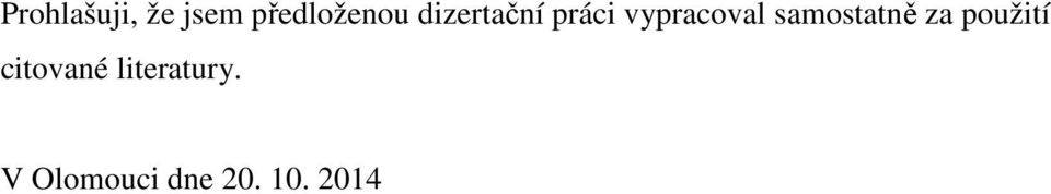 samostatně za použití citované